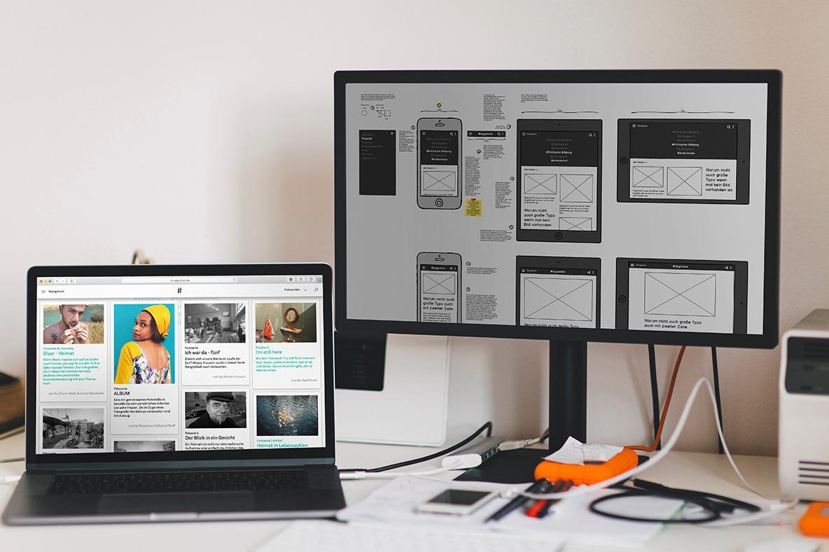Interfaces, tableaux de bord et maquettes d'une plateforme web sur mesure